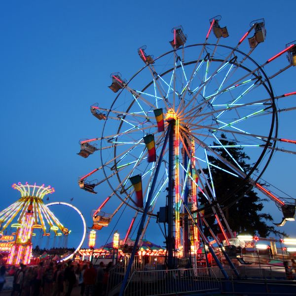 Amusement Park with rides